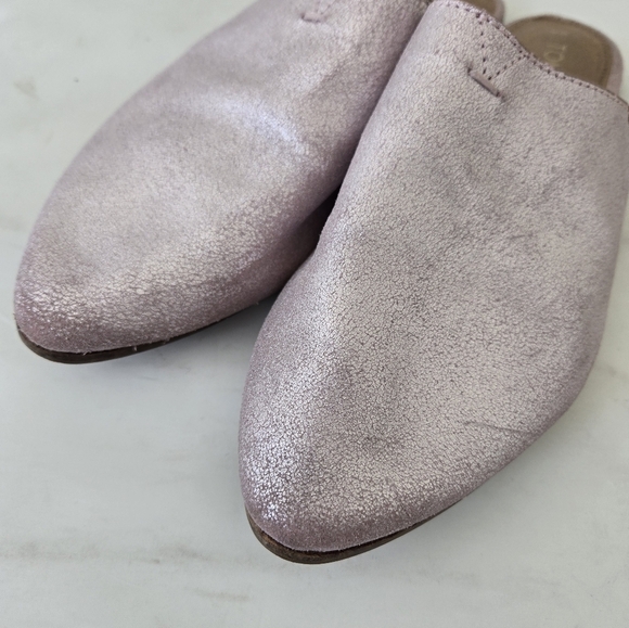 Tom’s Pink Metallic Jutti Mule Slip-on Flats Size 8 - Picture 7 of 15